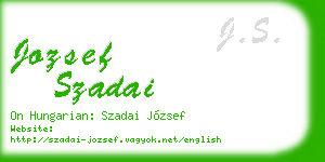 jozsef szadai business card