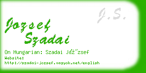 jozsef szadai business card